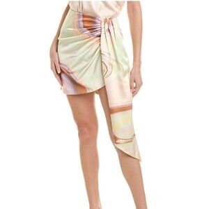 Simkhai Mae Draped Mini Skirt